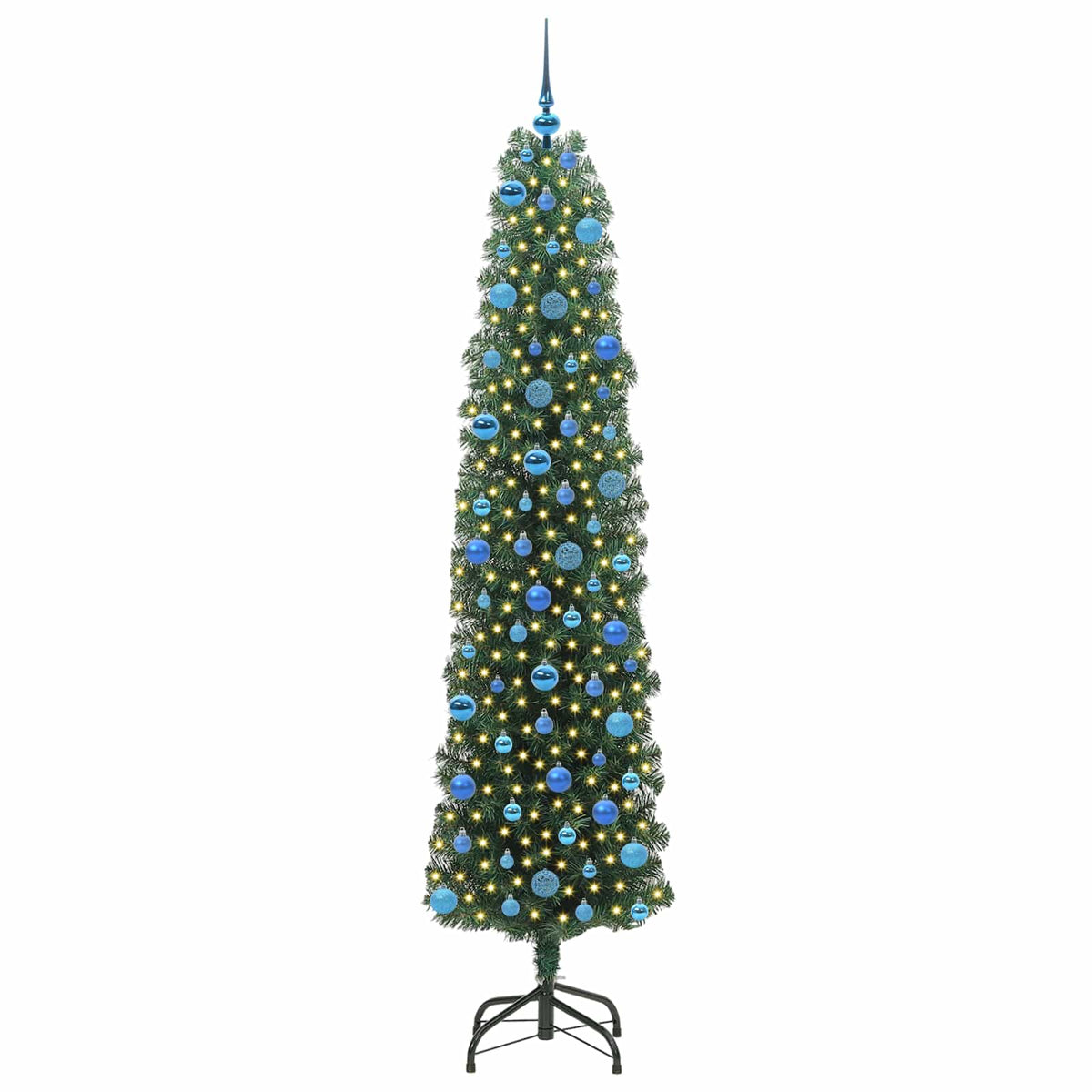 Vidaxx sapin de Noël artificiel vert 240 cm PVC et acier et plastique