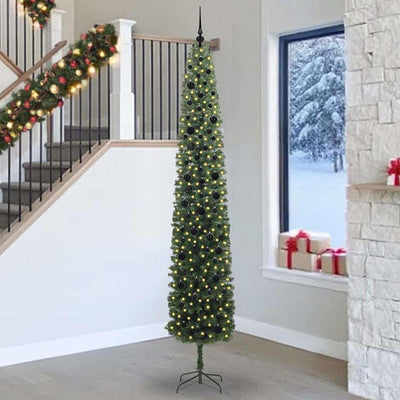 Vidaxx sapin de Noël artificiel vert 270 cm PVC et acier et plastique