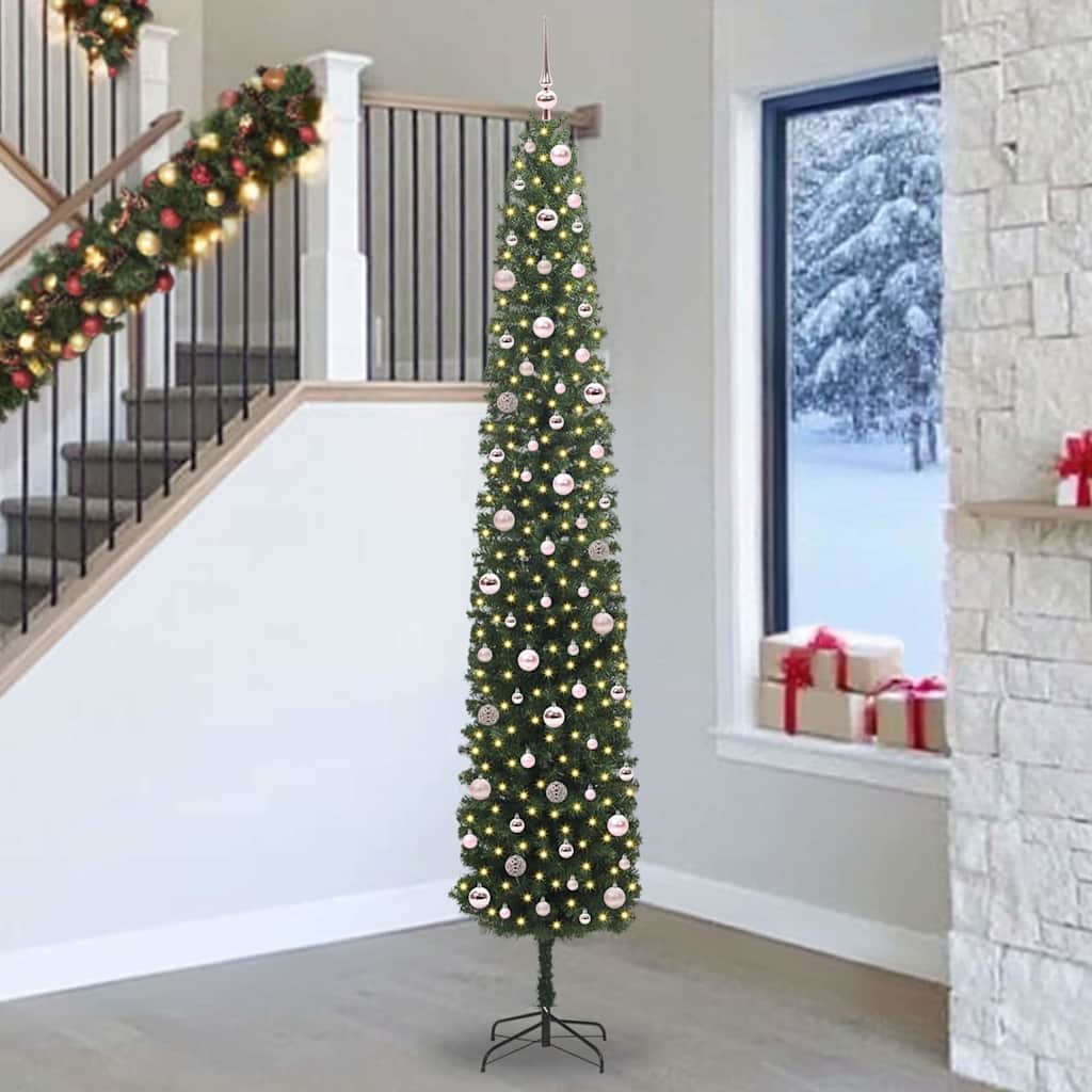 Vidaxx sapin de Noël artificiel vert 270 cm PVC et acier et plastique