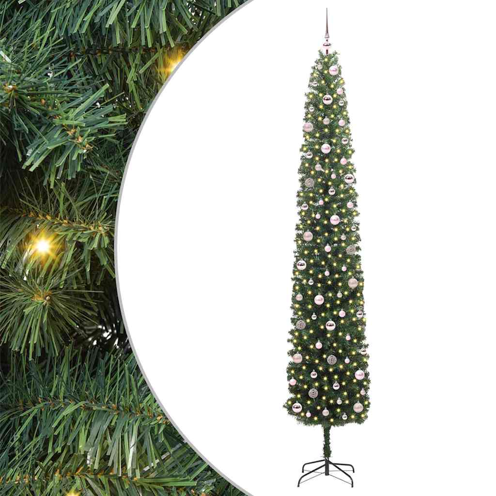 Vidaxx sapin de Noël artificiel vert 270 cm PVC et acier et plastique
