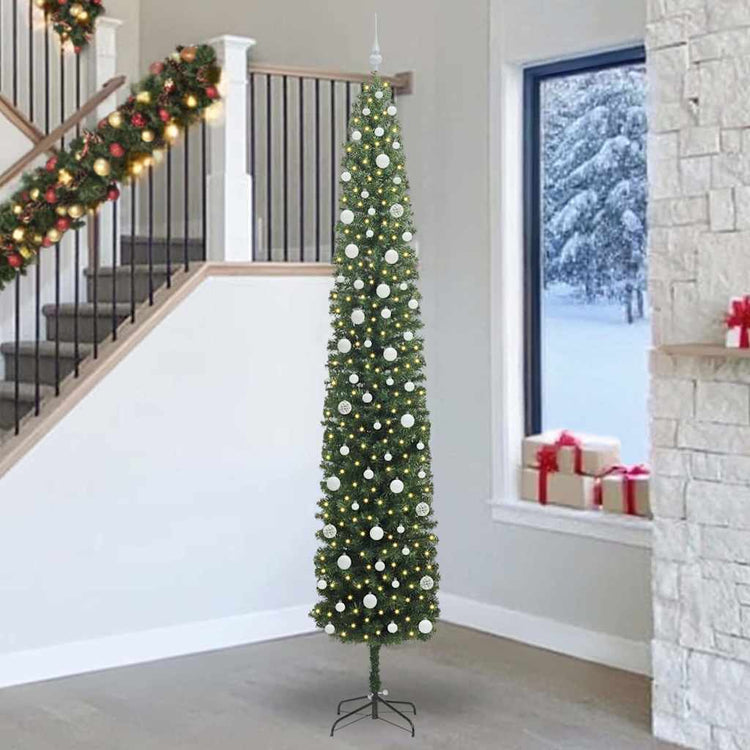 Vidaxx sapin de Noël artificiel vert 270 cm PVC et acier et plastique