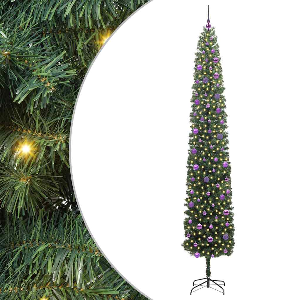 Vidaxx sapin de Noël artificiel vert 270 cm PVC et acier et plastique