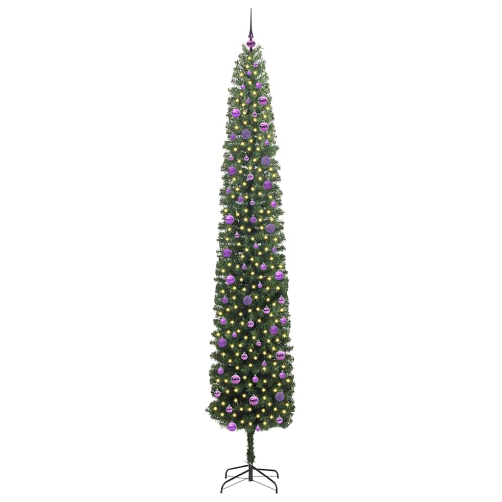 Vidaxx sapin de Noël artificiel vert 270 cm PVC et acier et plastique