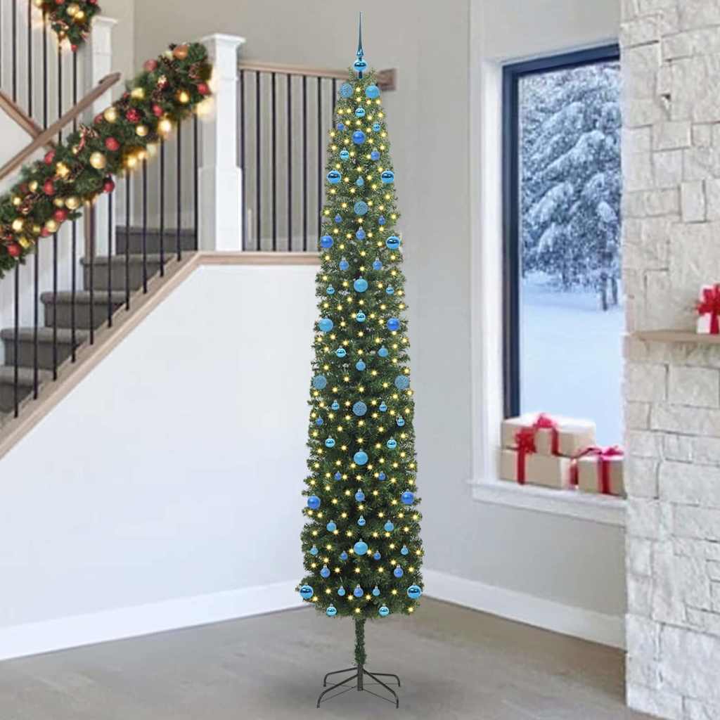 Vidaxx sapin de Noël artificiel vert 270 cm PVC et acier et plastique