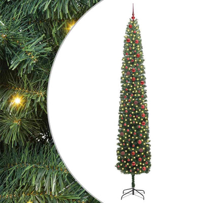 Vidaxx sapin de Noël artificiel vert 300 cm PVC et acier et plastique