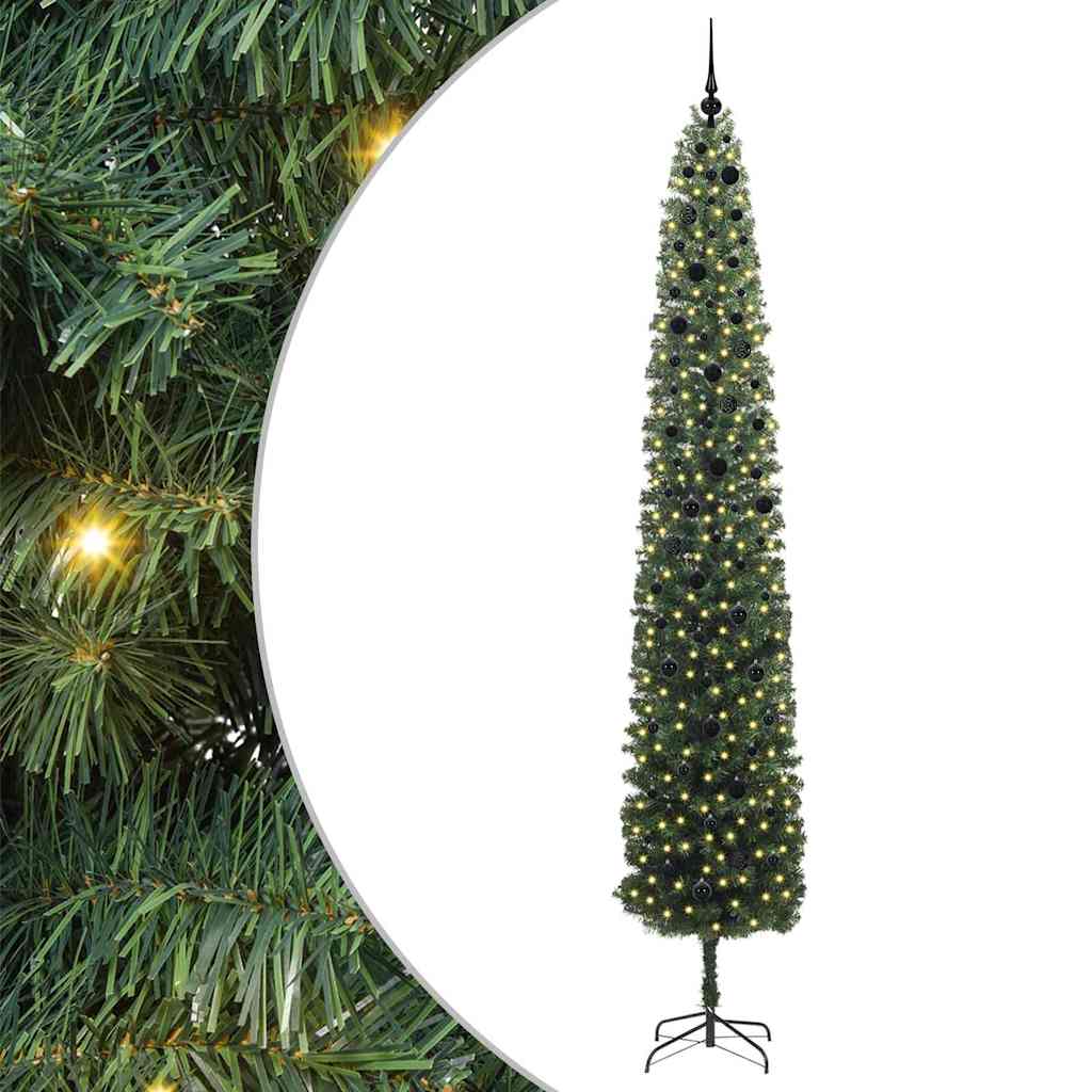 Vidaxx sapin de Noël artificiel vert 300 cm PVC et acier et plastique