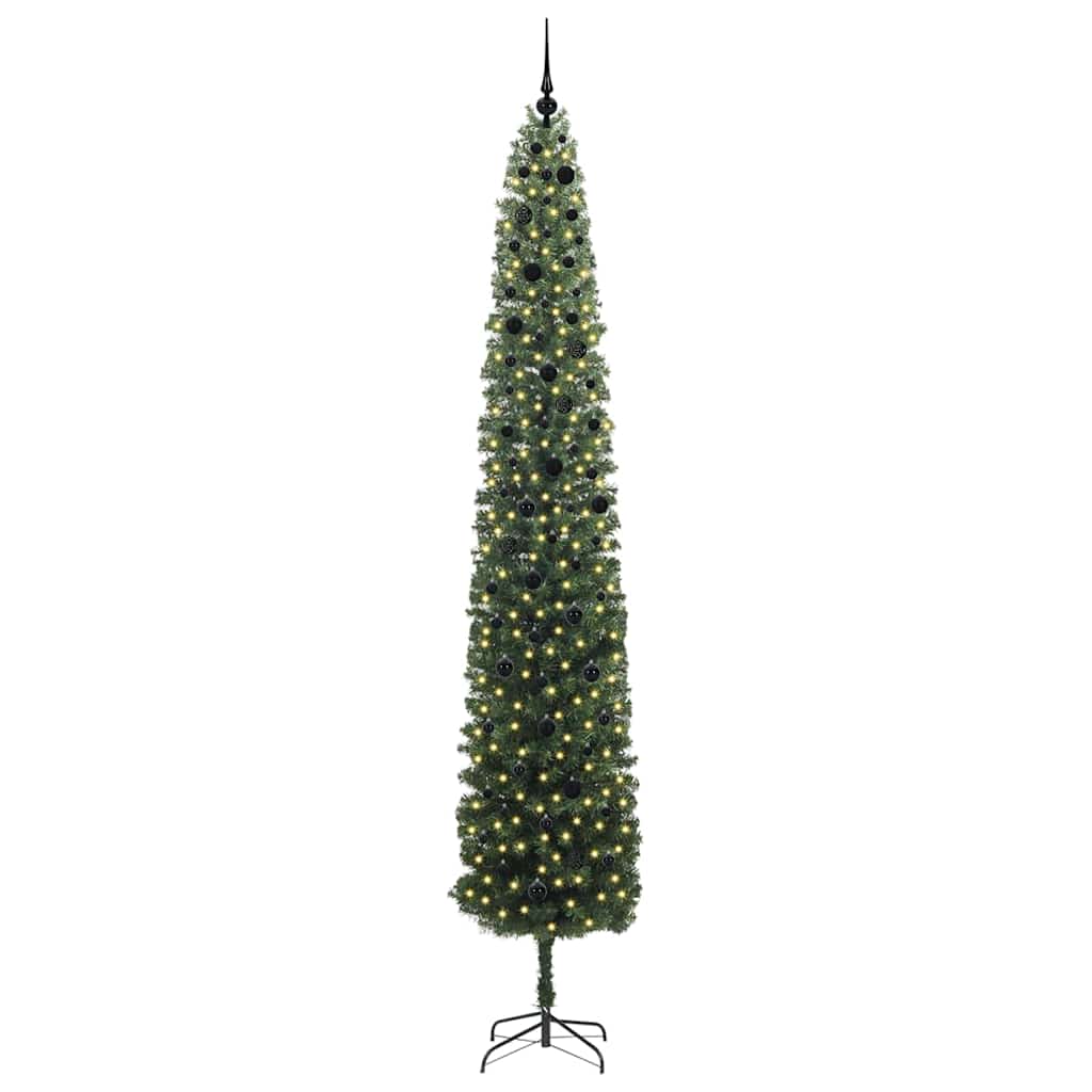 Vidaxx sapin de Noël artificiel vert 300 cm PVC et acier et plastique