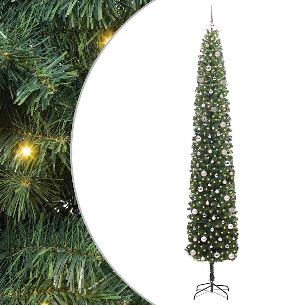 Vidaxx sapin de Noël artificiel vert 300 cm PVC et acier et plastique