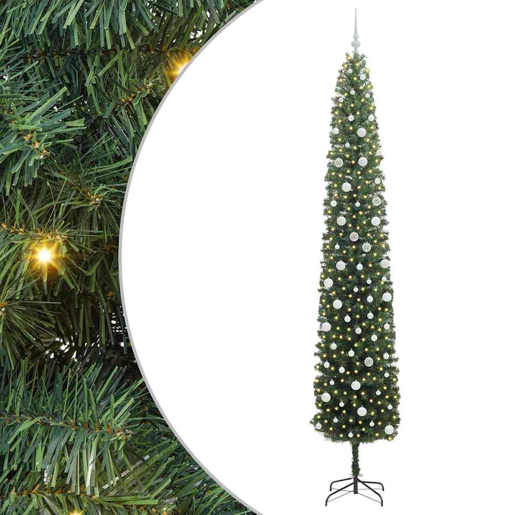 Vidaxx sapin de Noël artificiel vert 300 cm PVC et acier et plastique