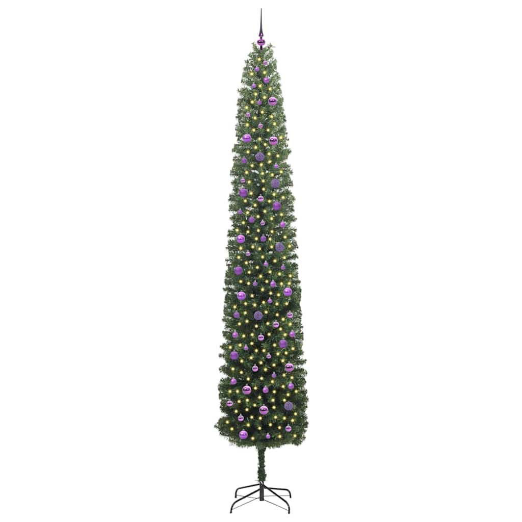 Vidaxx sapin de Noël artificiel vert 300 cm PVC et acier et plastique