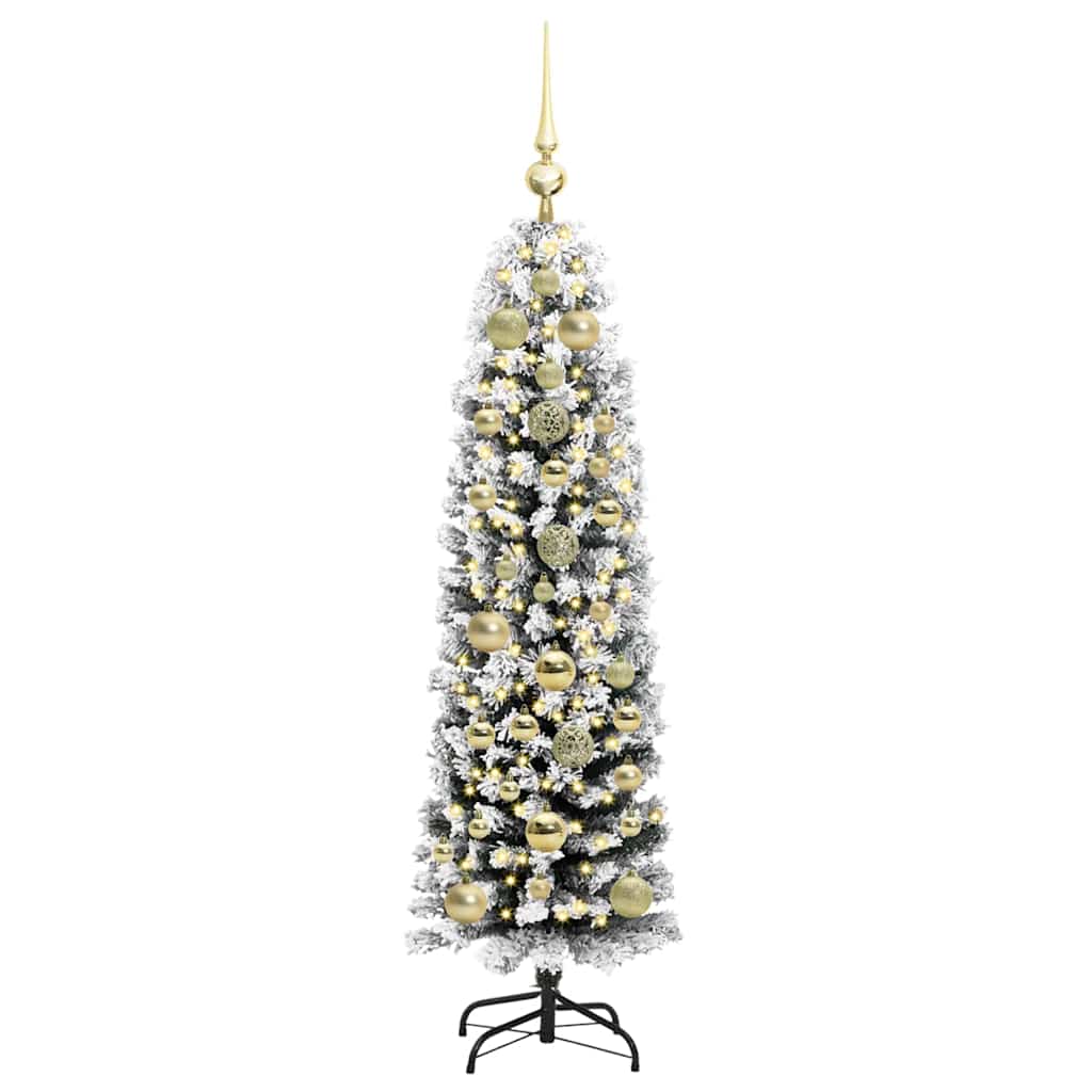 Vidaxx sapin de Noël artificiel vert 150 cm PVC et acier et plastique