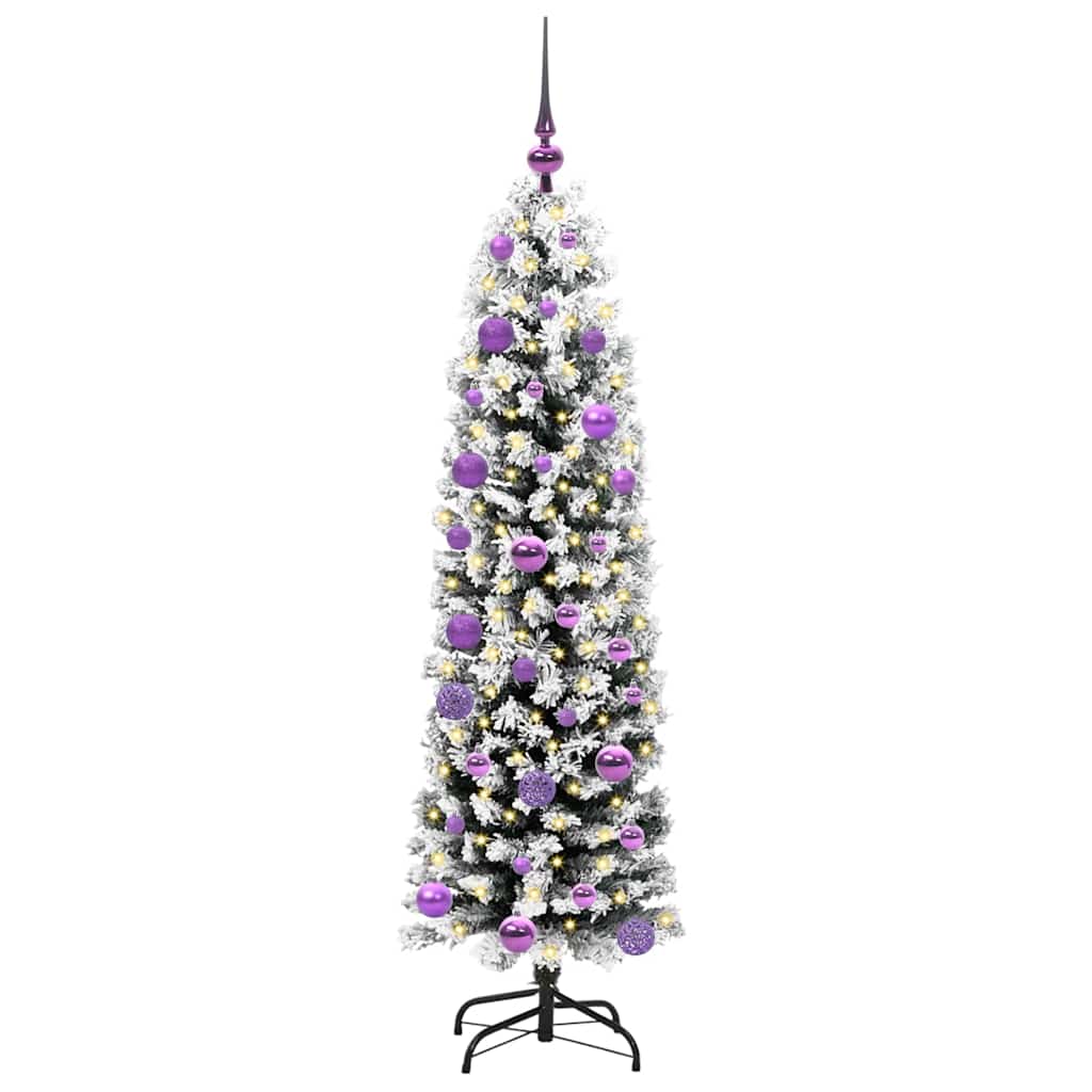 Vidaxx sapin de Noël artificiel vert 150 cm PVC et acier et plastique