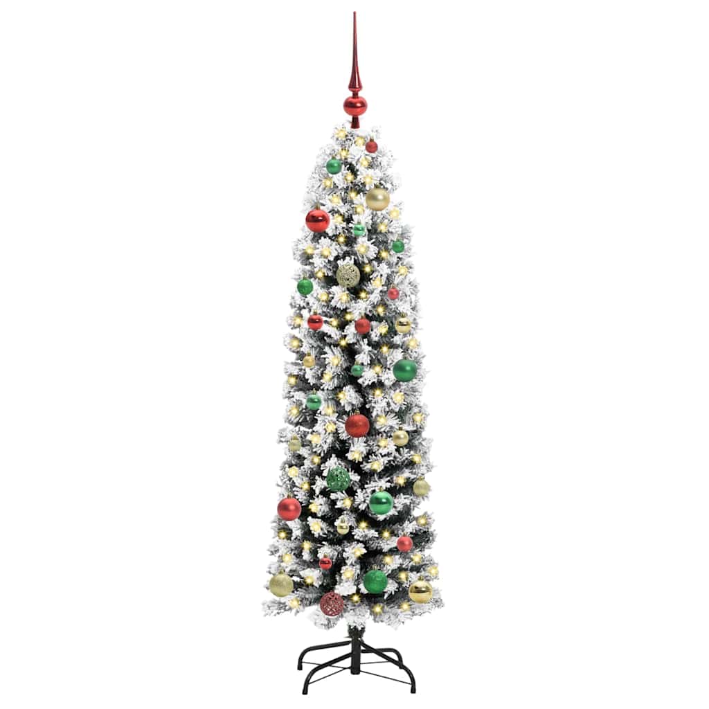Vidaxx sapin de Noël artificiel vert 150 cm PVC et acier et plastique
