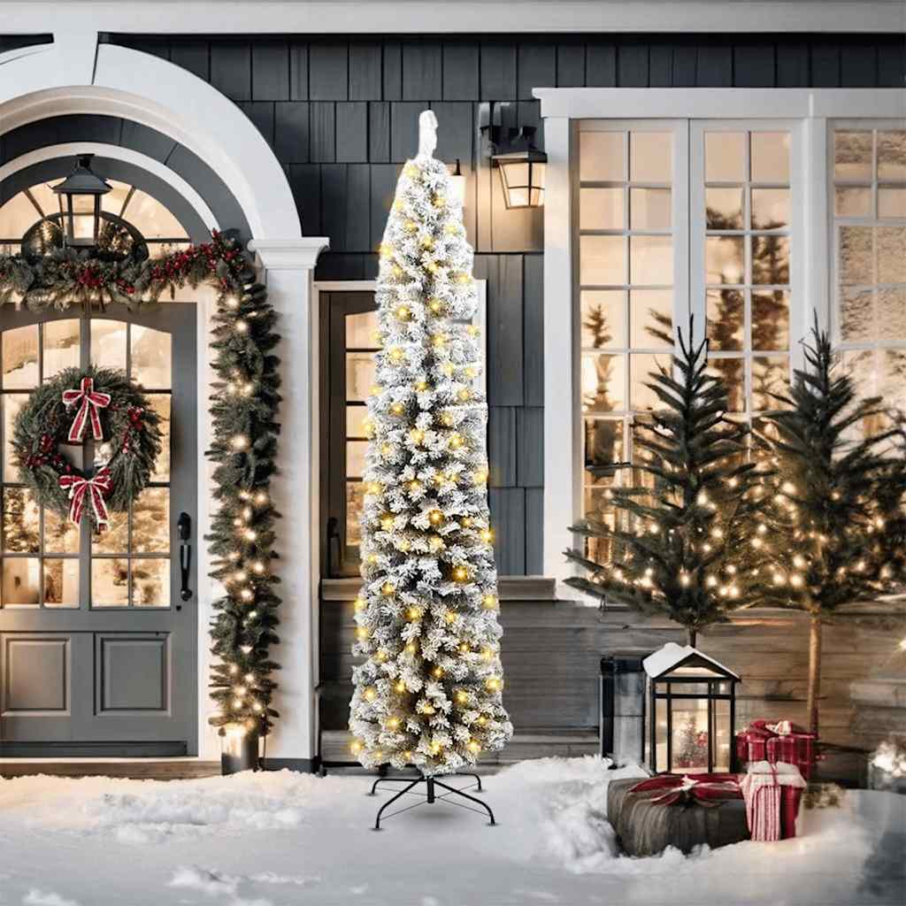 Vidaxx sapin de Noël artificiel vert 210 cm PVC et acier et plastique
