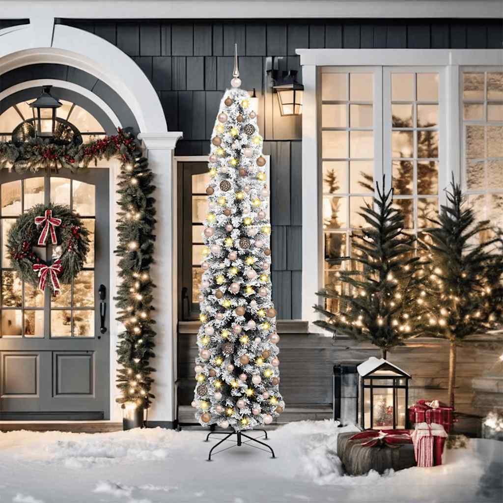 Vidaxx sapin de Noël artificiel vert 210 cm PVC et acier et plastique