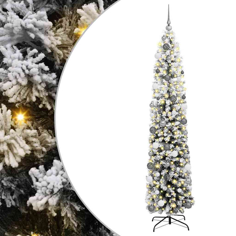 Vidaxx sapin de Noël artificiel vert 210 cm PVC et acier et plastique