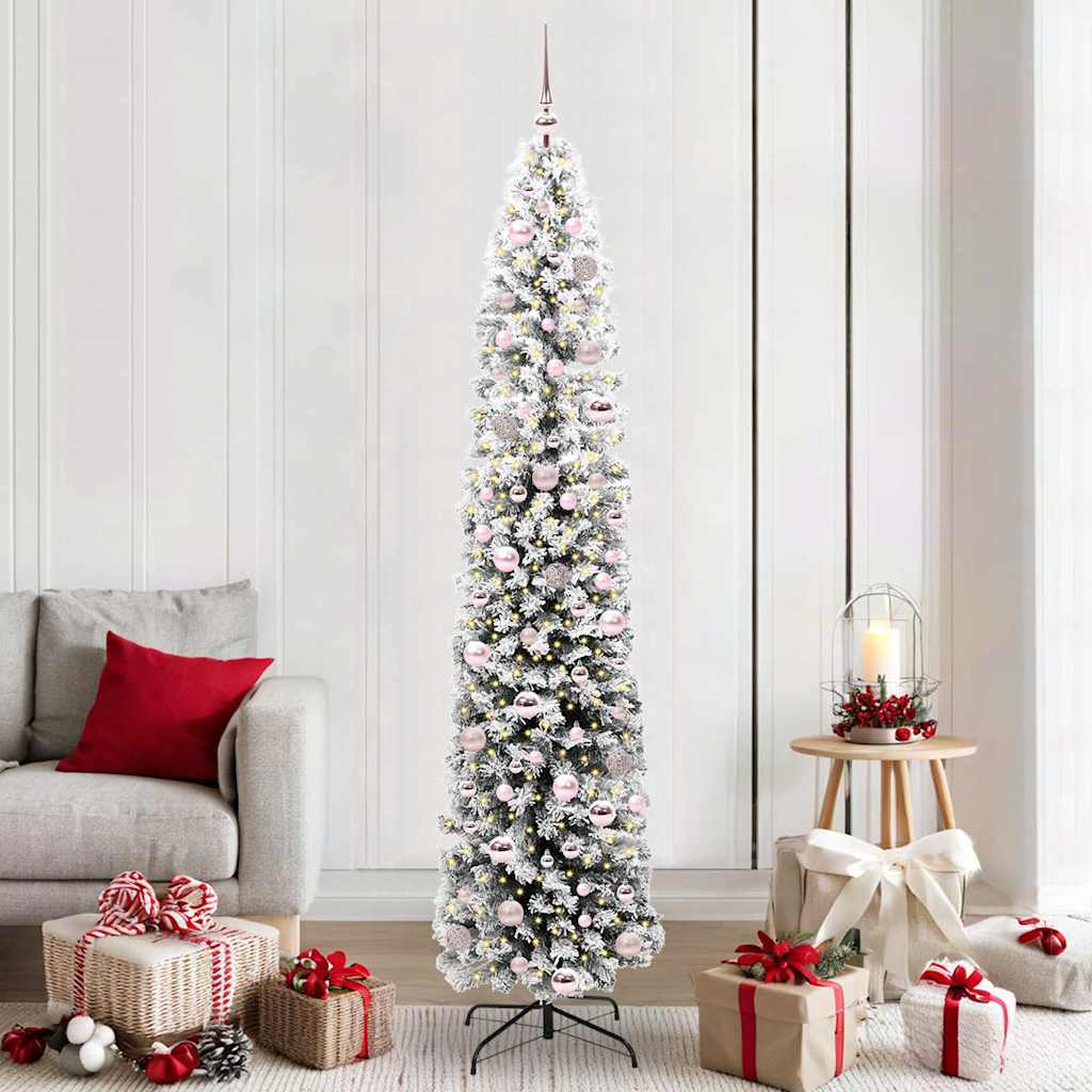 Vidaxx sapin de Noël artificiel vert 210 cm PVC et acier et plastique