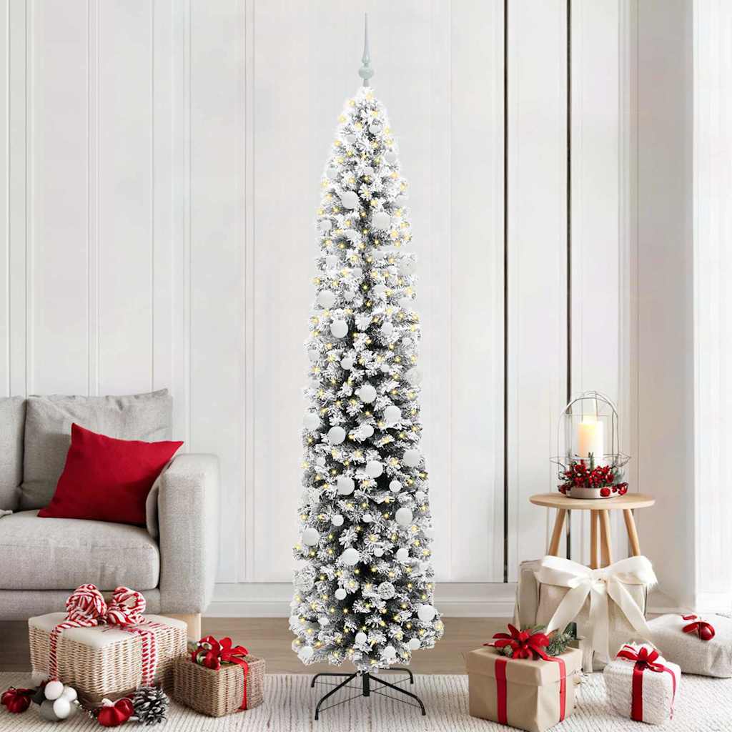 Vidaxx sapin de Noël artificiel vert 210 cm PVC et acier et plastique