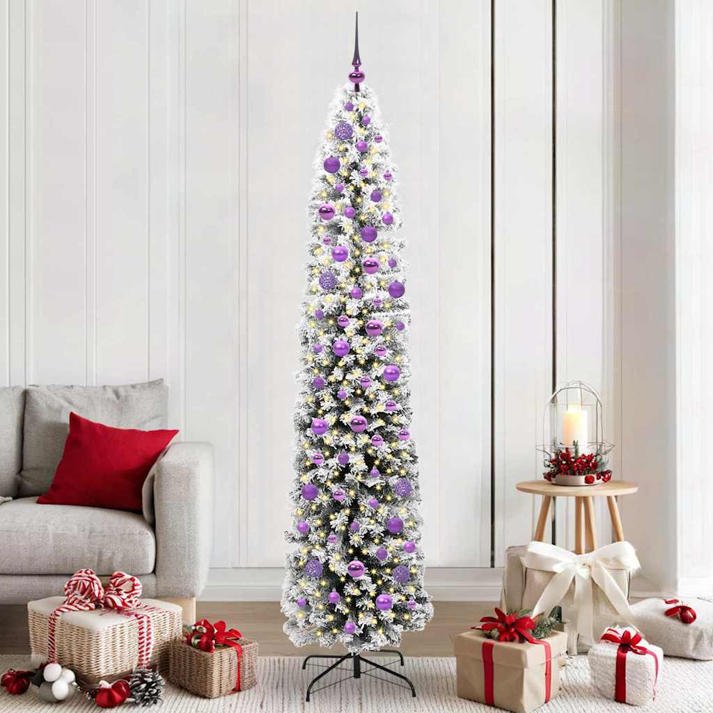 Vidaxx sapin de Noël artificiel vert 210 cm PVC et acier et plastique