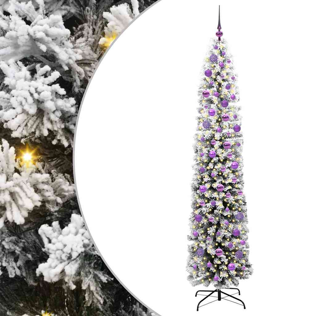 Vidaxx sapin de Noël artificiel vert 210 cm PVC et acier et plastique