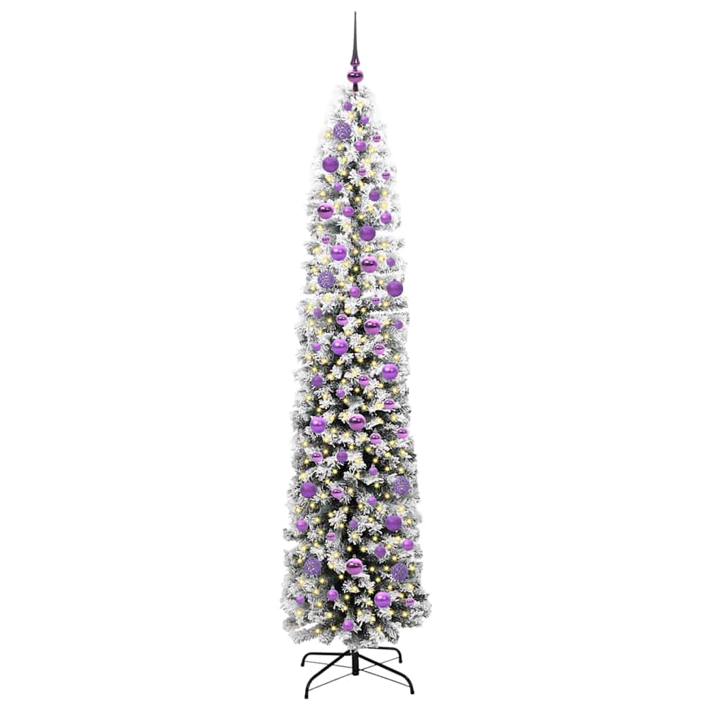 Vidaxx sapin de Noël artificiel vert 210 cm PVC et acier et plastique