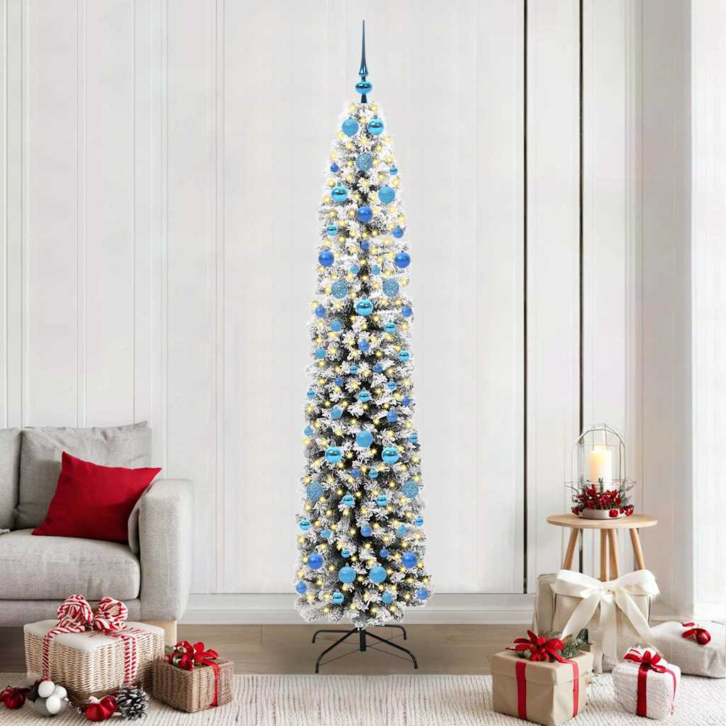 Vidaxx sapin de Noël artificiel vert 210 cm PVC et acier et plastique