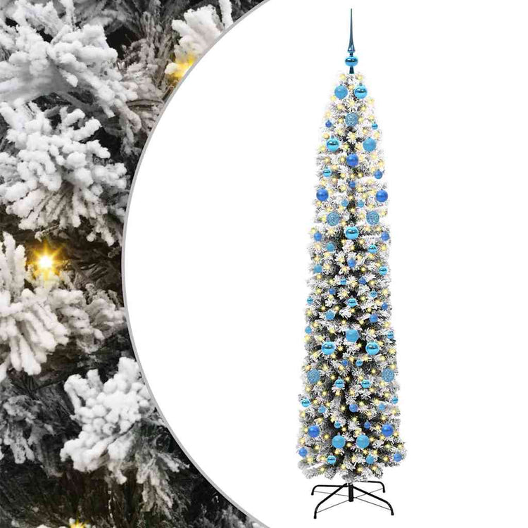 Vidaxx sapin de Noël artificiel vert 210 cm PVC et acier et plastique