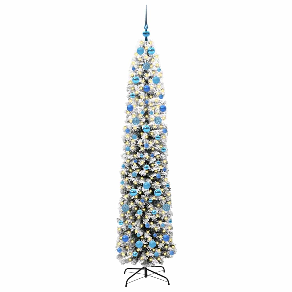 Vidaxx sapin de Noël artificiel vert 210 cm PVC et acier et plastique