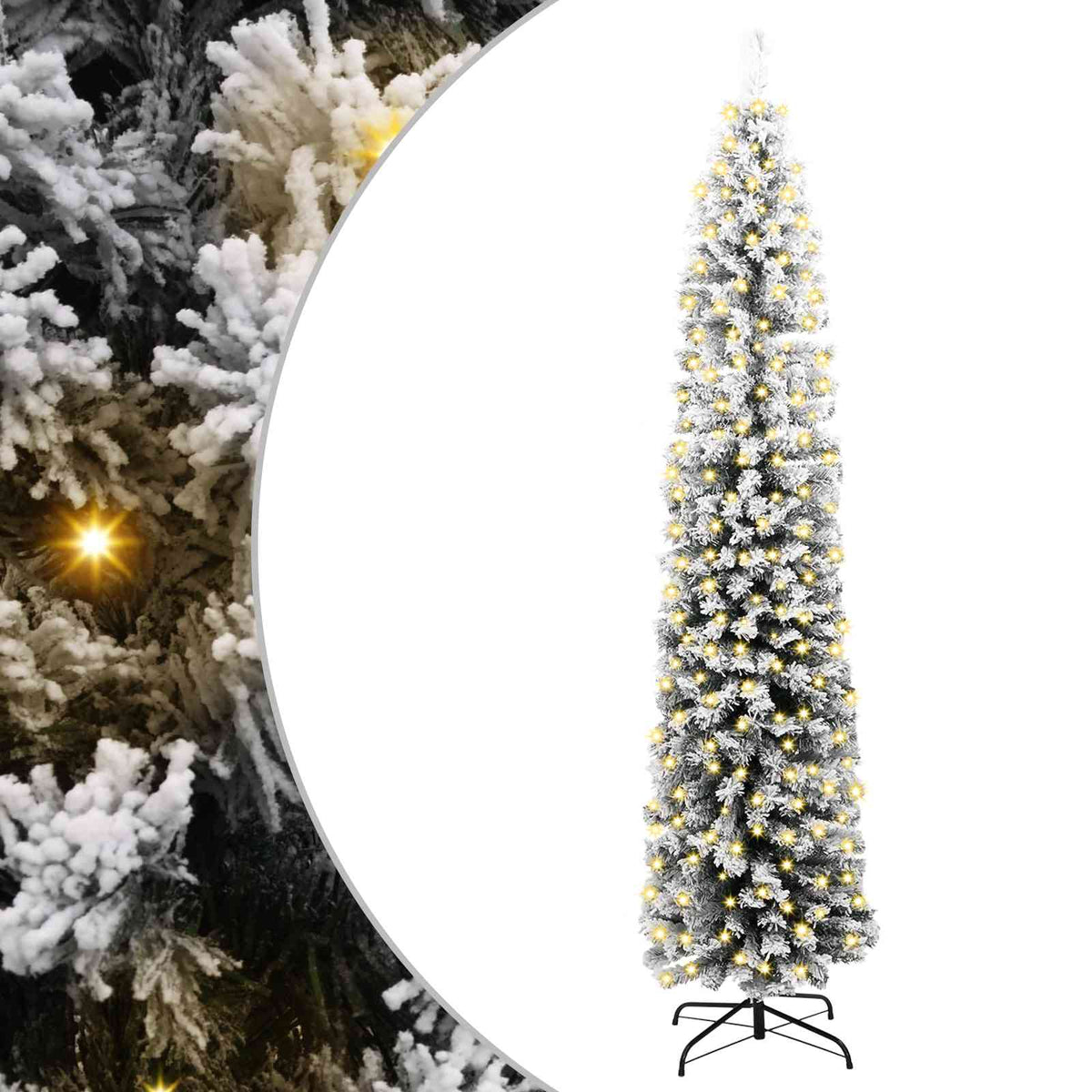 Vidaxx sapin de Noël artificiel vert 240 cm PVC et acier et plastique