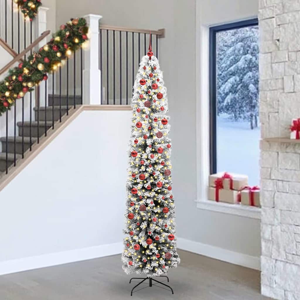 Vidaxx sapin de Noël artificiel vert 240 cm PVC et acier et plastique