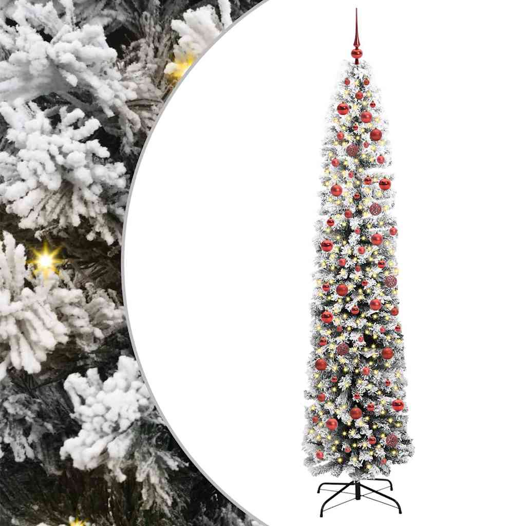 Vidaxx sapin de Noël artificiel vert 240 cm PVC et acier et plastique