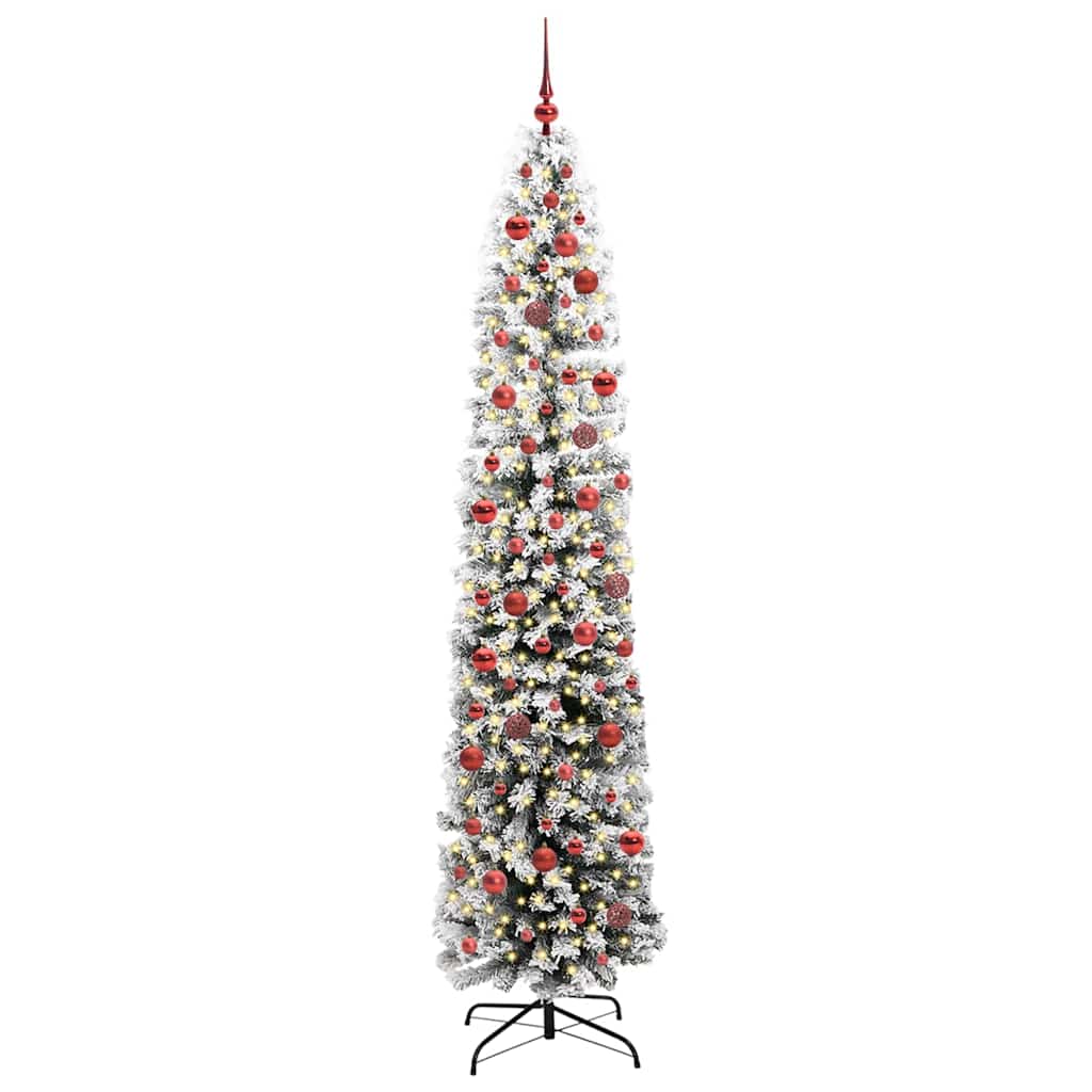 Vidaxx sapin de Noël artificiel vert 240 cm PVC et acier et plastique