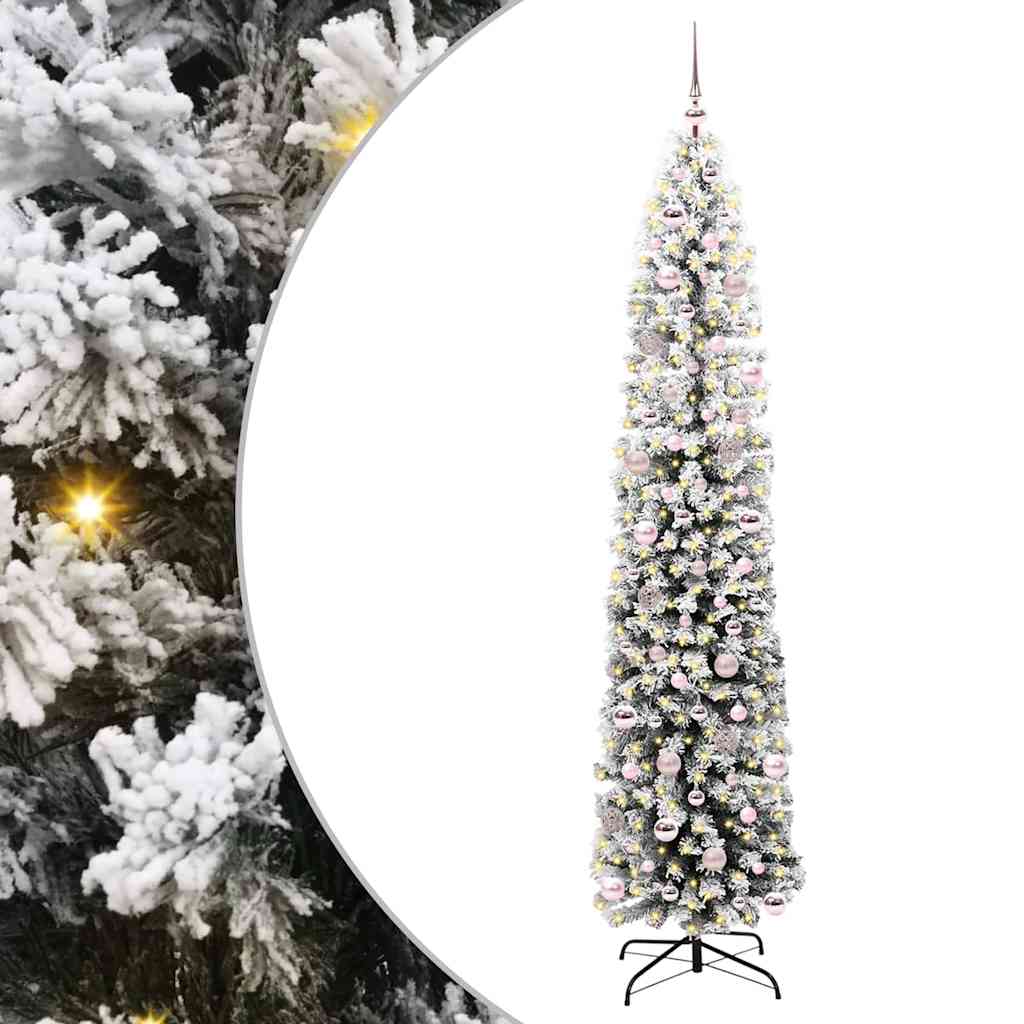 Vidaxx sapin de Noël artificiel vert 240 cm PVC et acier et plastique