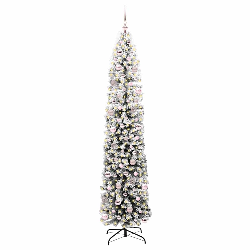 Vidaxx sapin de Noël artificiel vert 240 cm PVC et acier et plastique