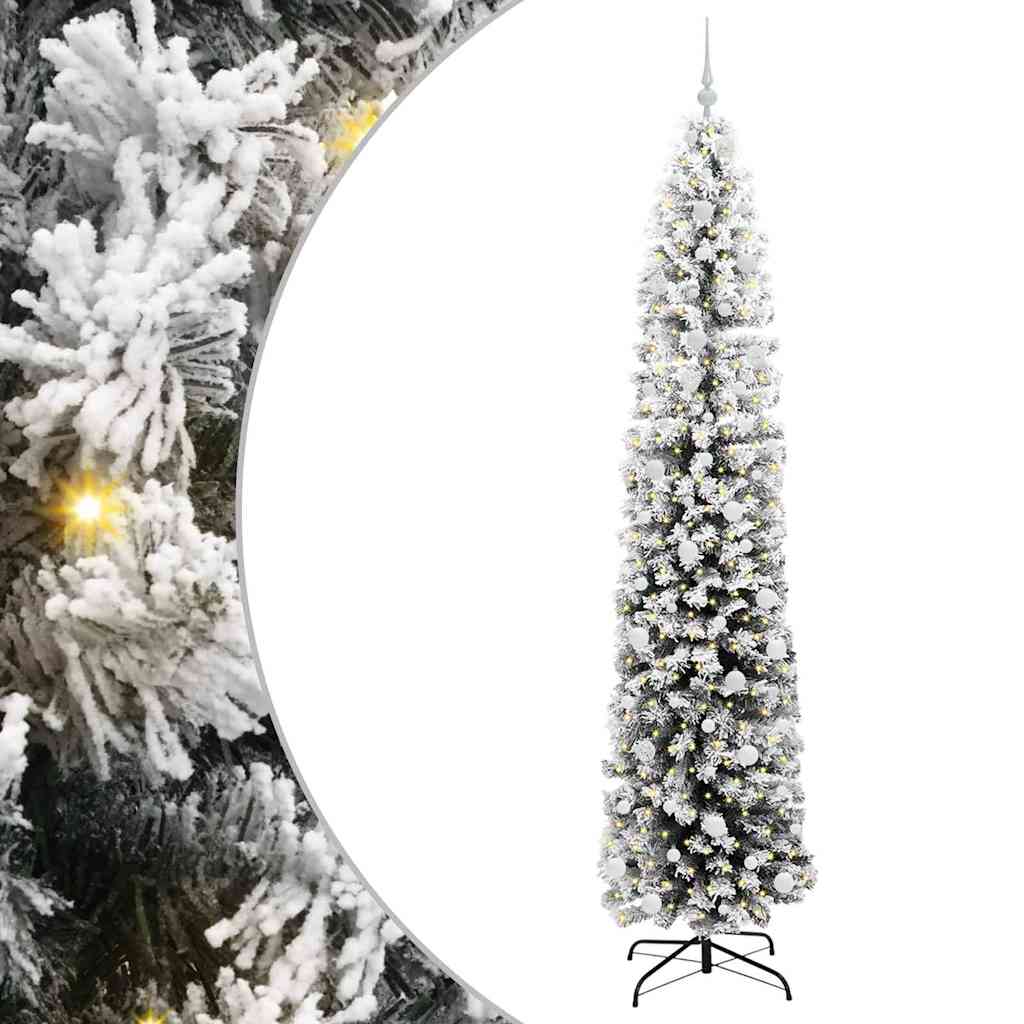 Vidaxx sapin de Noël artificiel vert 240 cm PVC et acier et plastique