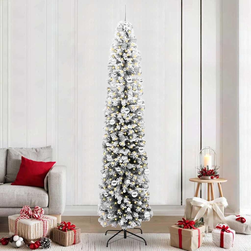 Vidaxx sapin de Noël artificiel vert 240 cm PVC et acier et plastique