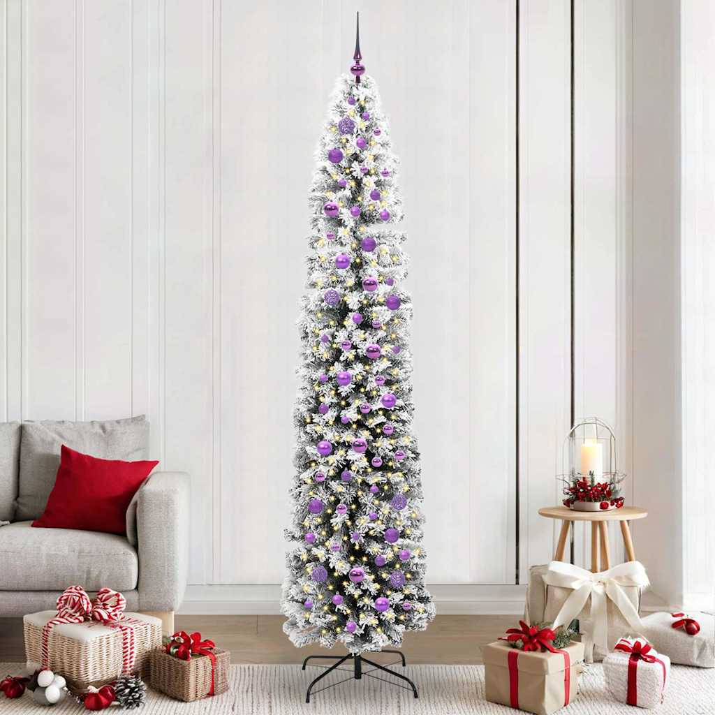 Vidaxx sapin de Noël artificiel vert 240 cm PVC et acier et plastique