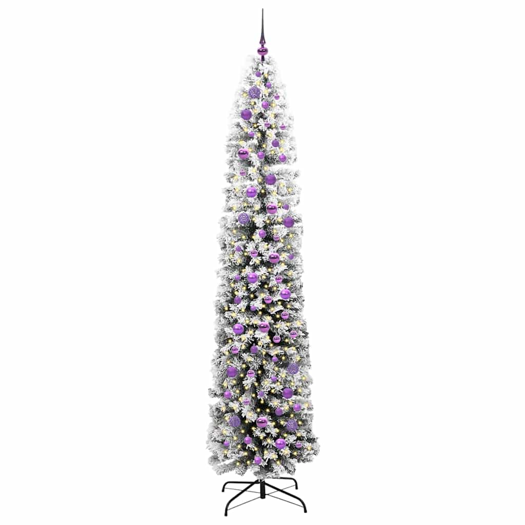 Vidaxx sapin de Noël artificiel vert 240 cm PVC et acier et plastique