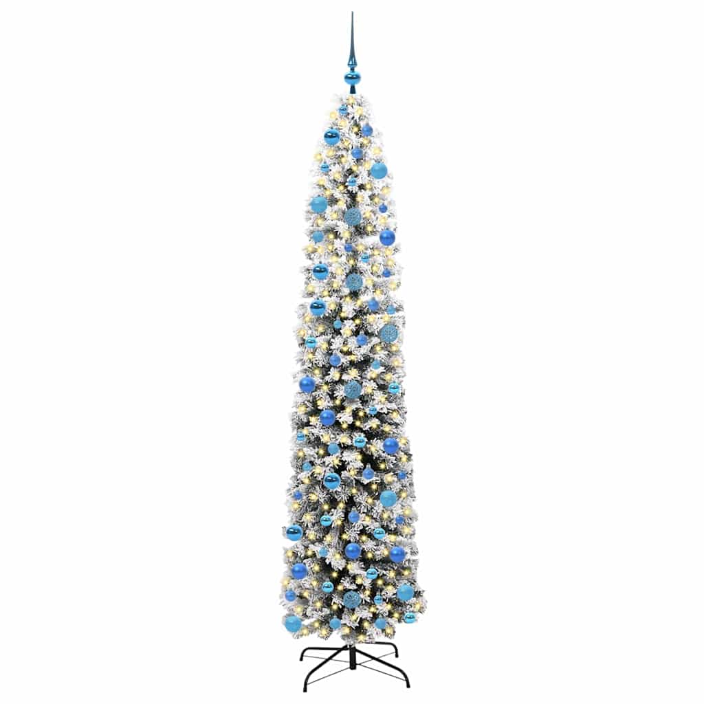 Vidaxx sapin de Noël artificiel vert 240 cm PVC et acier et plastique