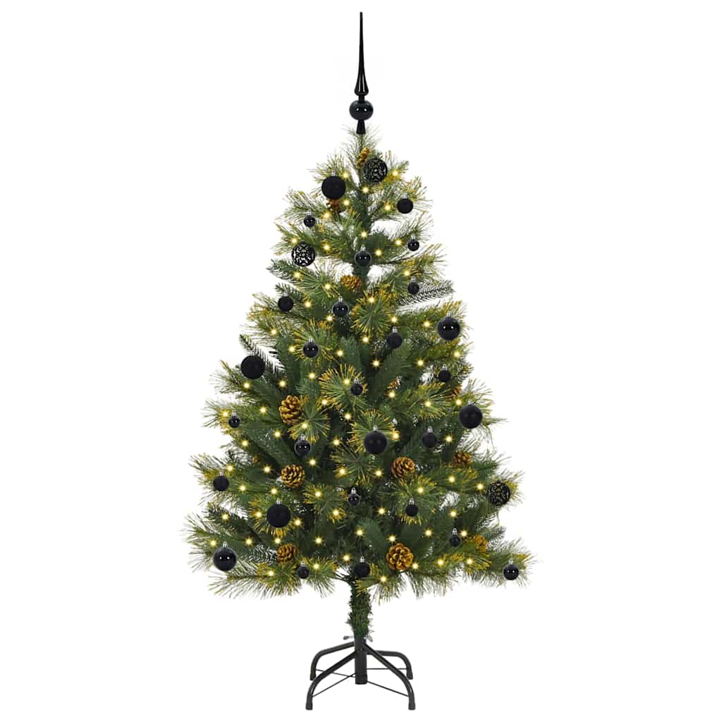 Vidaxx sapin de Noël artificiel articulé avec cônes vert 150 cm