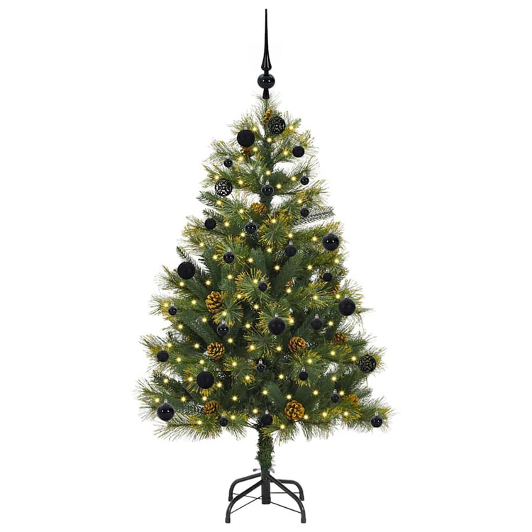 Vidaxx sapin de Noël artificiel articulé avec cônes vert 150 cm