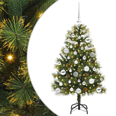 Vidaxx sapin de Noël artificiel articulé avec cônes vert 150 cm