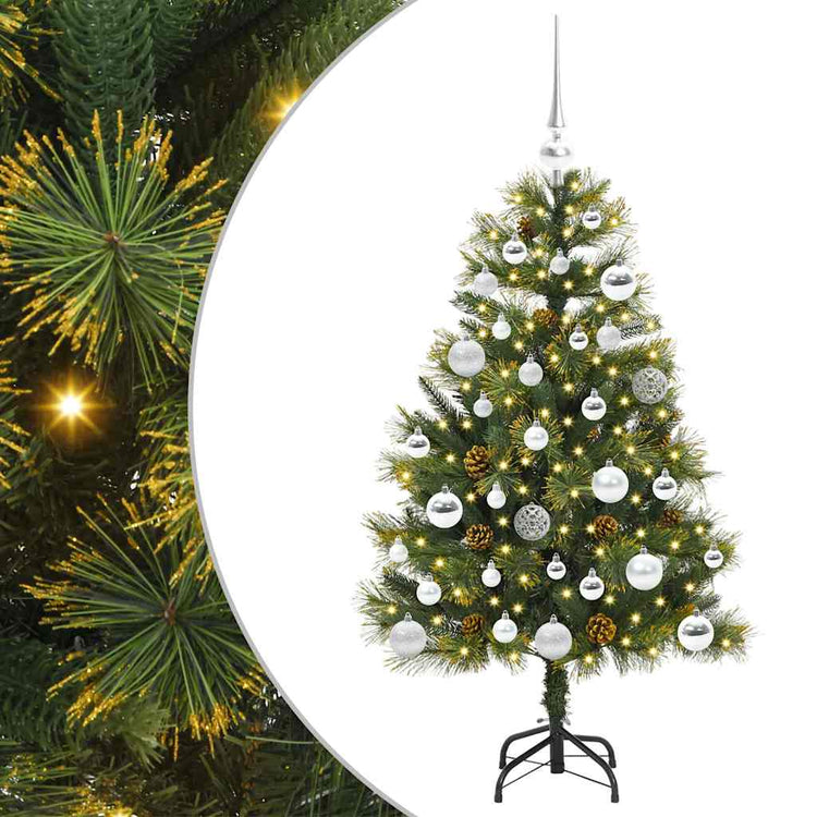 Vidaxx sapin de Noël artificiel articulé avec cônes vert 150 cm