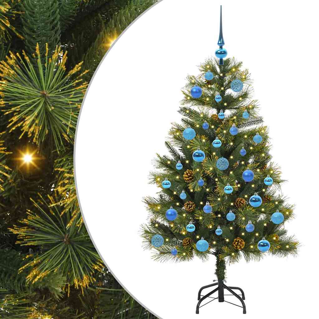 Vidaxx sapin de Noël artificiel articulé avec cônes vert 150 cm