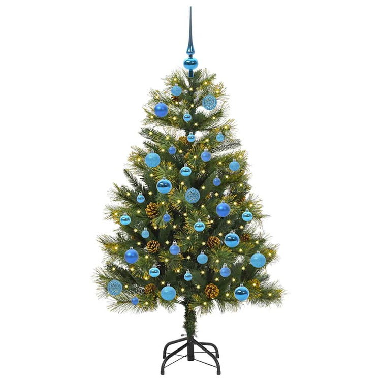 Vidaxx sapin de Noël artificiel articulé avec cônes vert 150 cm