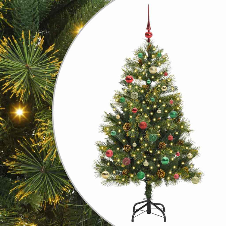 Vidaxx sapin de Noël artificiel articulé avec cônes vert 150 cm