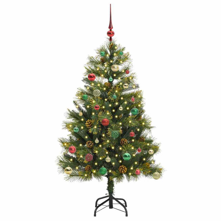 Vidaxx sapin de Noël artificiel articulé avec cônes vert 150 cm