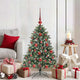 VidaXL sapin de Noël artificiel avec 150 LED vertes, 120 cm PVC et plastique et acier