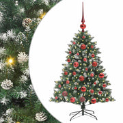 VidaXL sapin de Noël artificiel avec 150 LED vertes, 120 cm PVC et plastique et acier - afbeelding 2