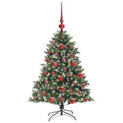 VidaXL sapin de Noël artificiel avec 150 LED vertes, 120 cm PVC et plastique et acier - afbeelding 3